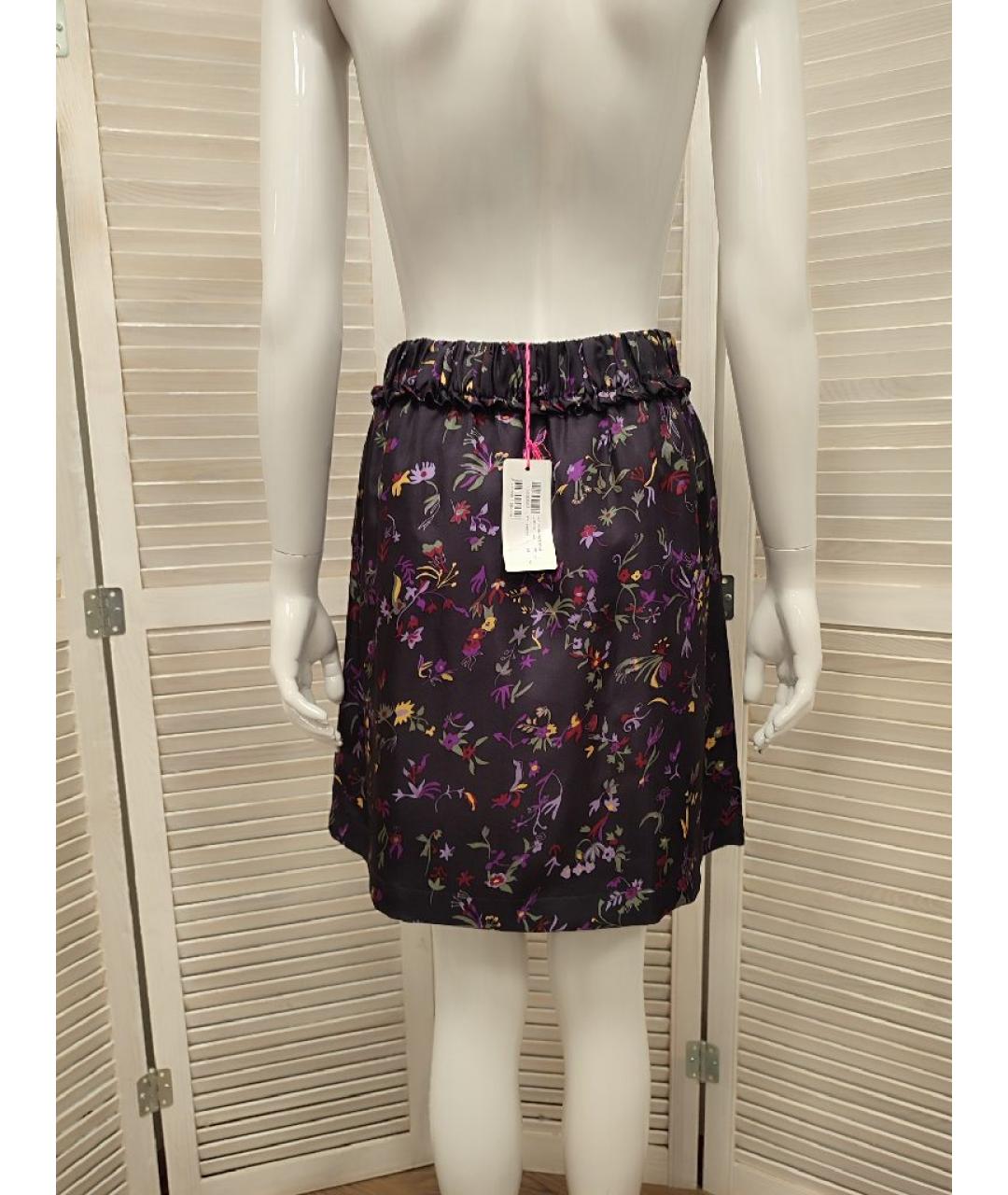 SEE BY CHLOE Фиолетовая шелковая юбка миди, фото 2