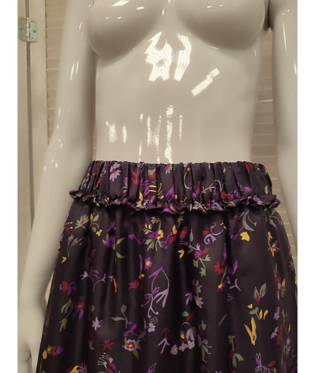 SEE BY CHLOE Фиолетовая шелковая юбка миди, фото 7