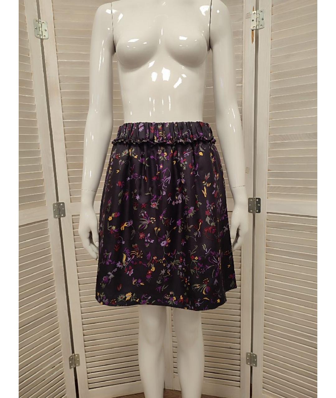 SEE BY CHLOE Фиолетовая шелковая юбка миди, фото 10