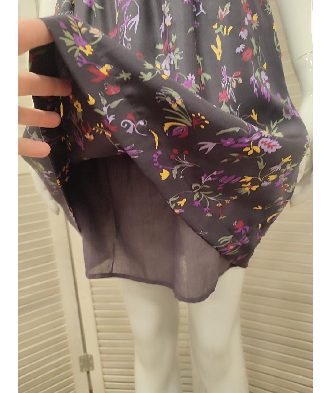 SEE BY CHLOE Фиолетовая шелковая юбка миди, фото 5