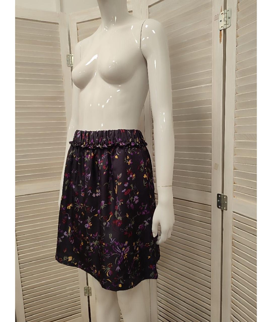 SEE BY CHLOE Фиолетовая шелковая юбка миди, фото 4