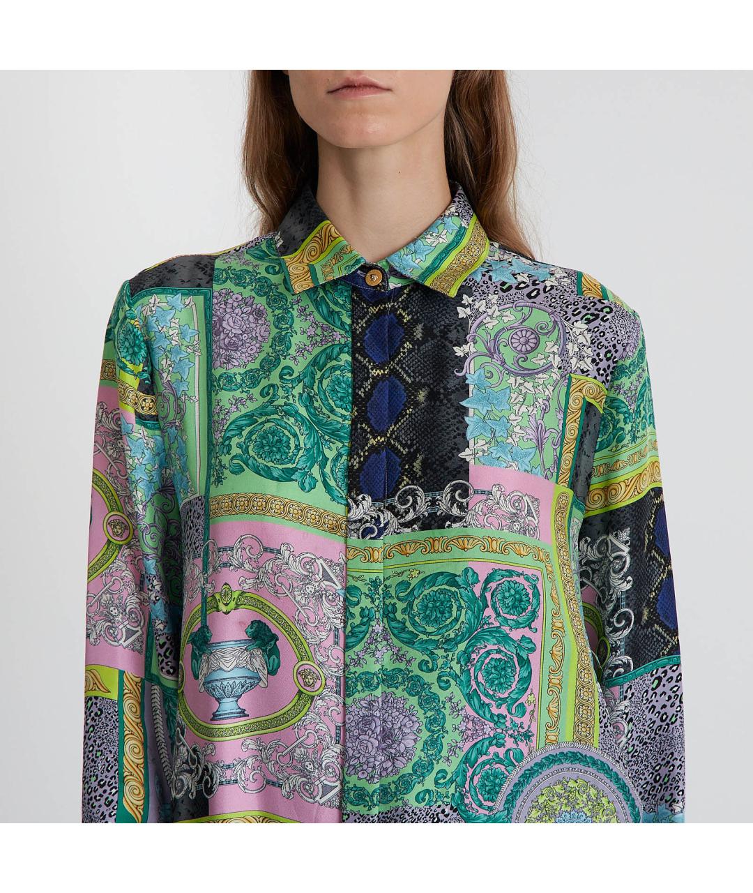 VERSACE Мульти шелковая рубашка, фото 3