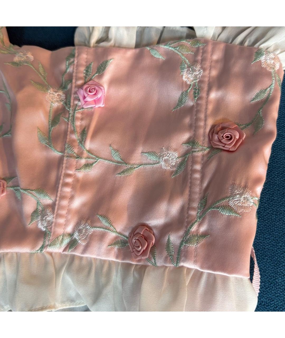 FOR LOVE AND LEMONS Розовый шелковый корсет, фото 5