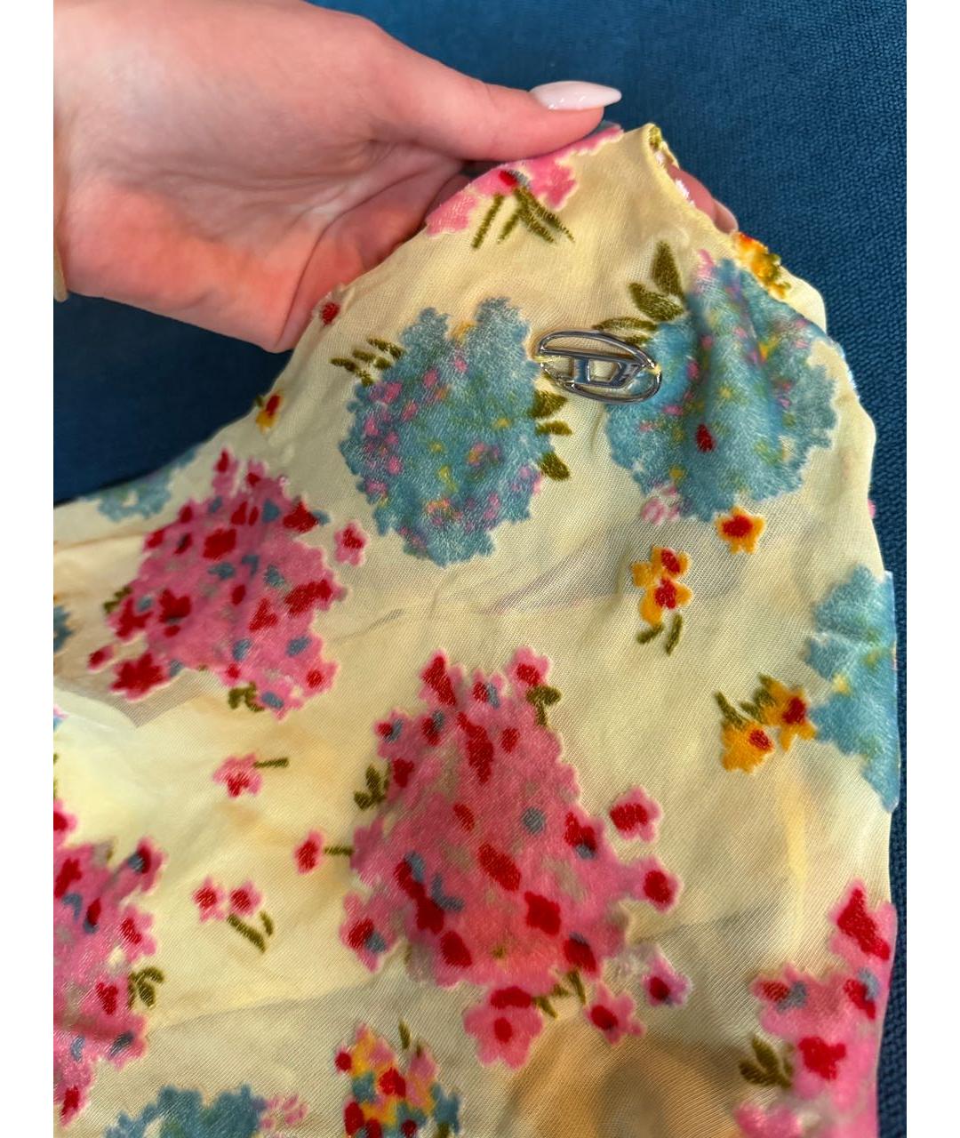 DIESEL Желтая велюровая майка, фото 4