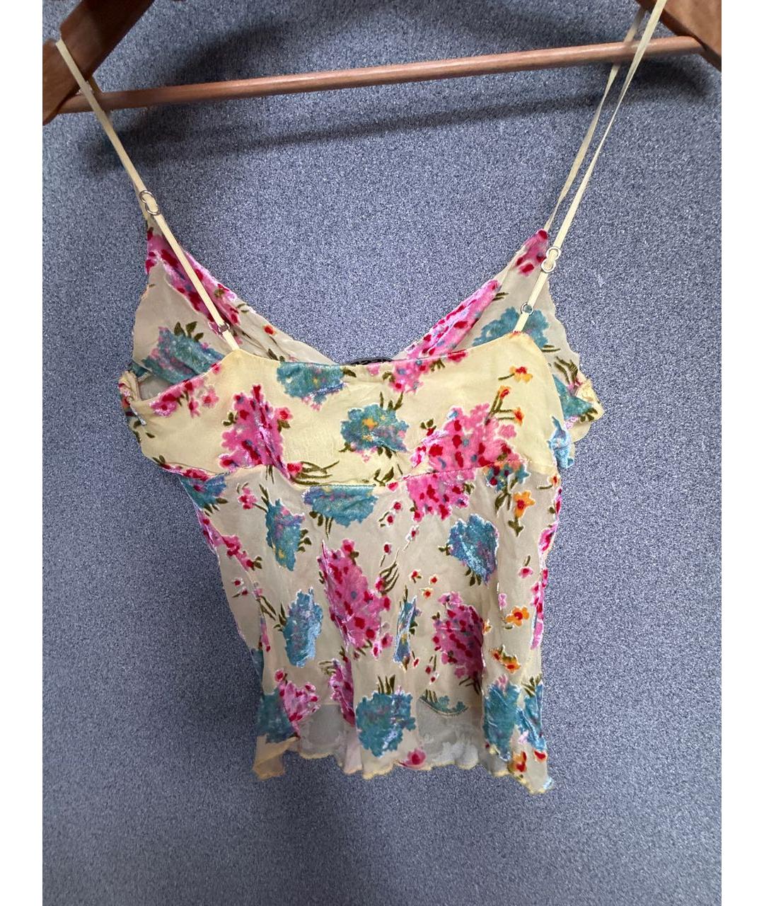 DIESEL Желтая велюровая майка, фото 2