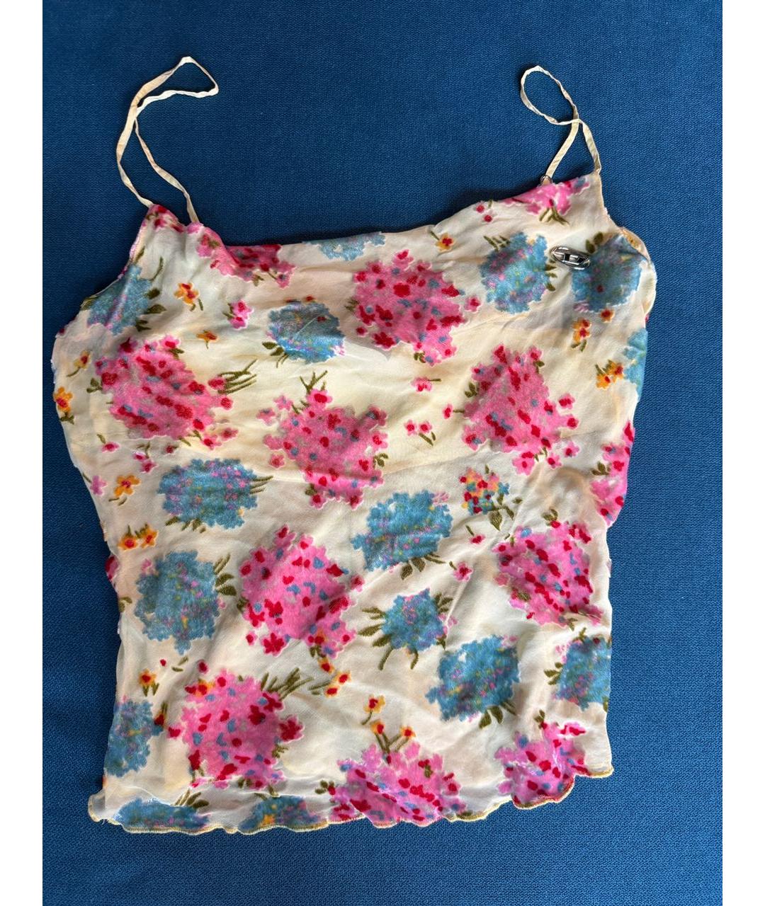 DIESEL Желтая велюровая майка, фото 6