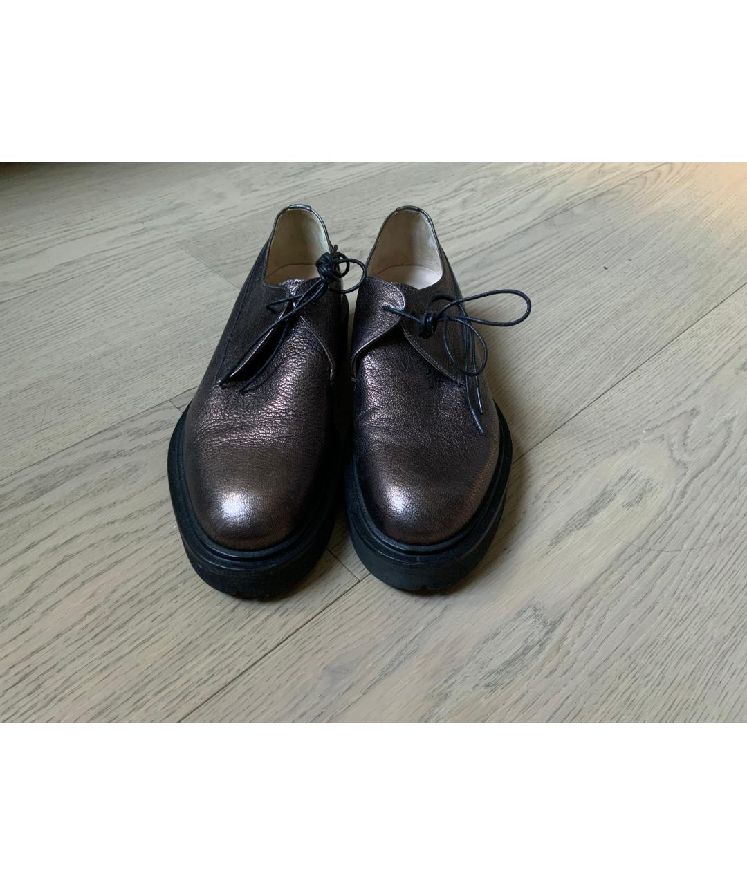 FABIANA FILIPPI Коричневые кожаные брогги и оксфорды, фото 2