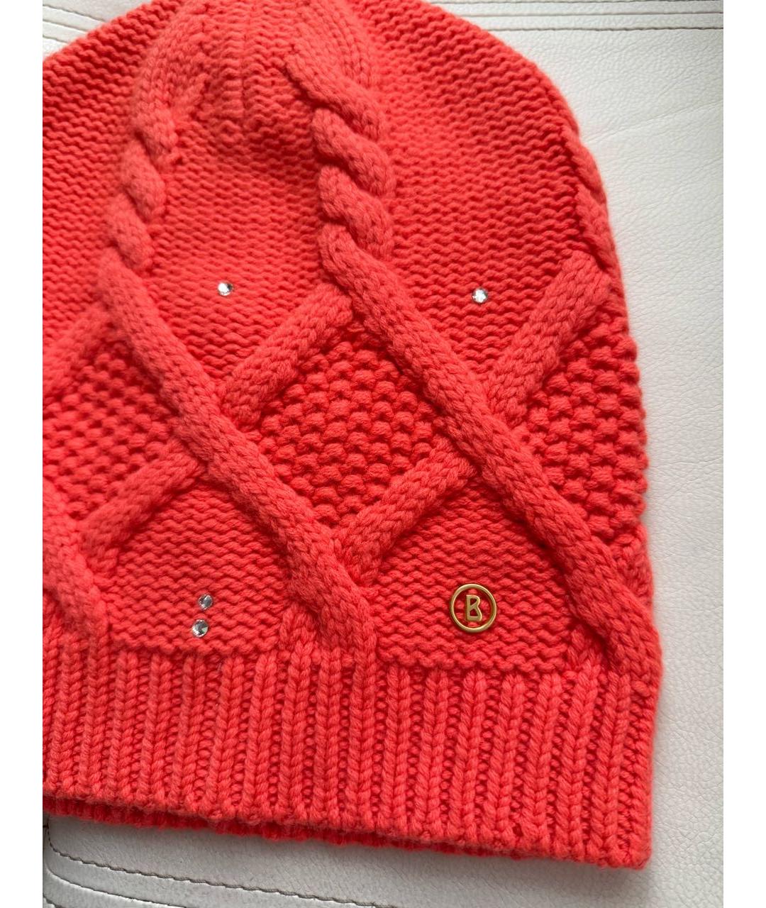 BOGNER Оранжевая кашемировая шапка, фото 2