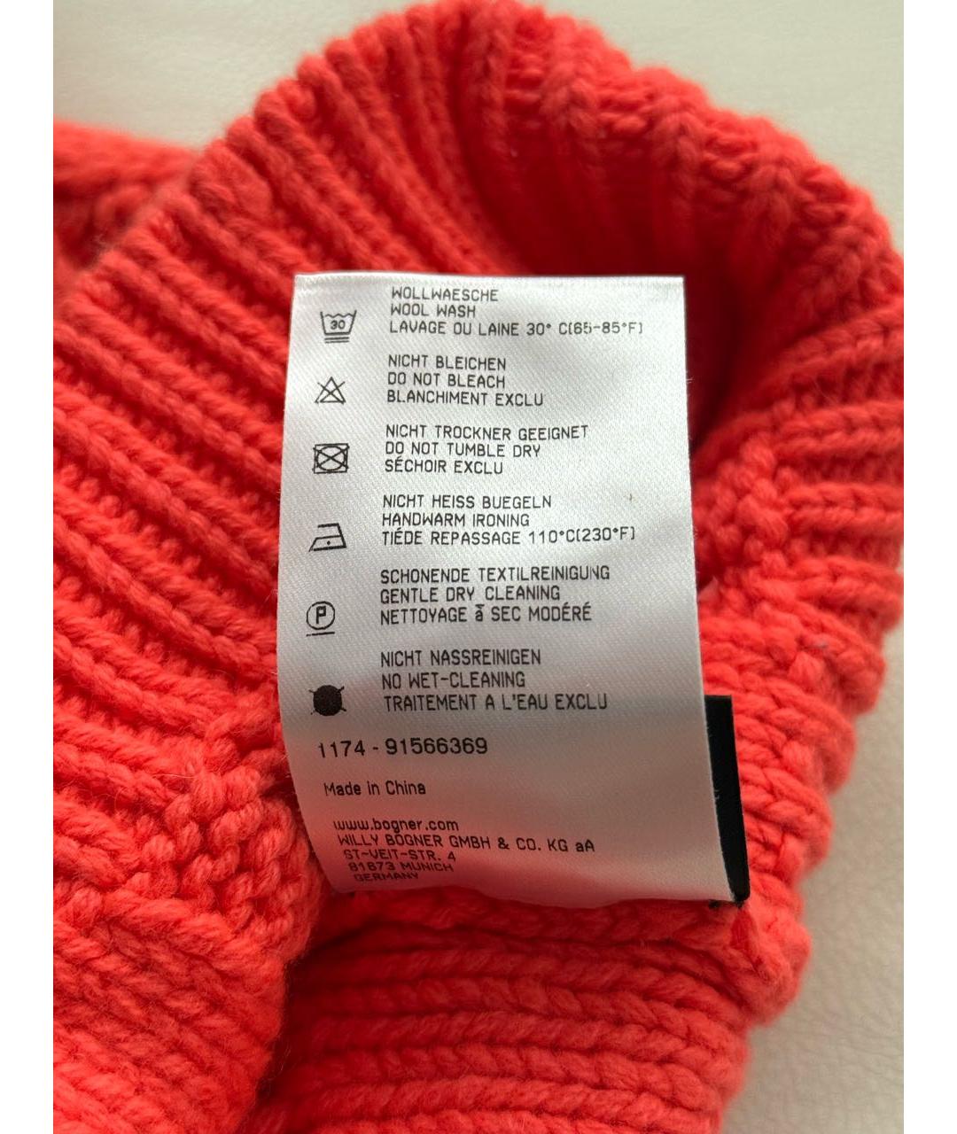 BOGNER Оранжевая кашемировая шапка, фото 6