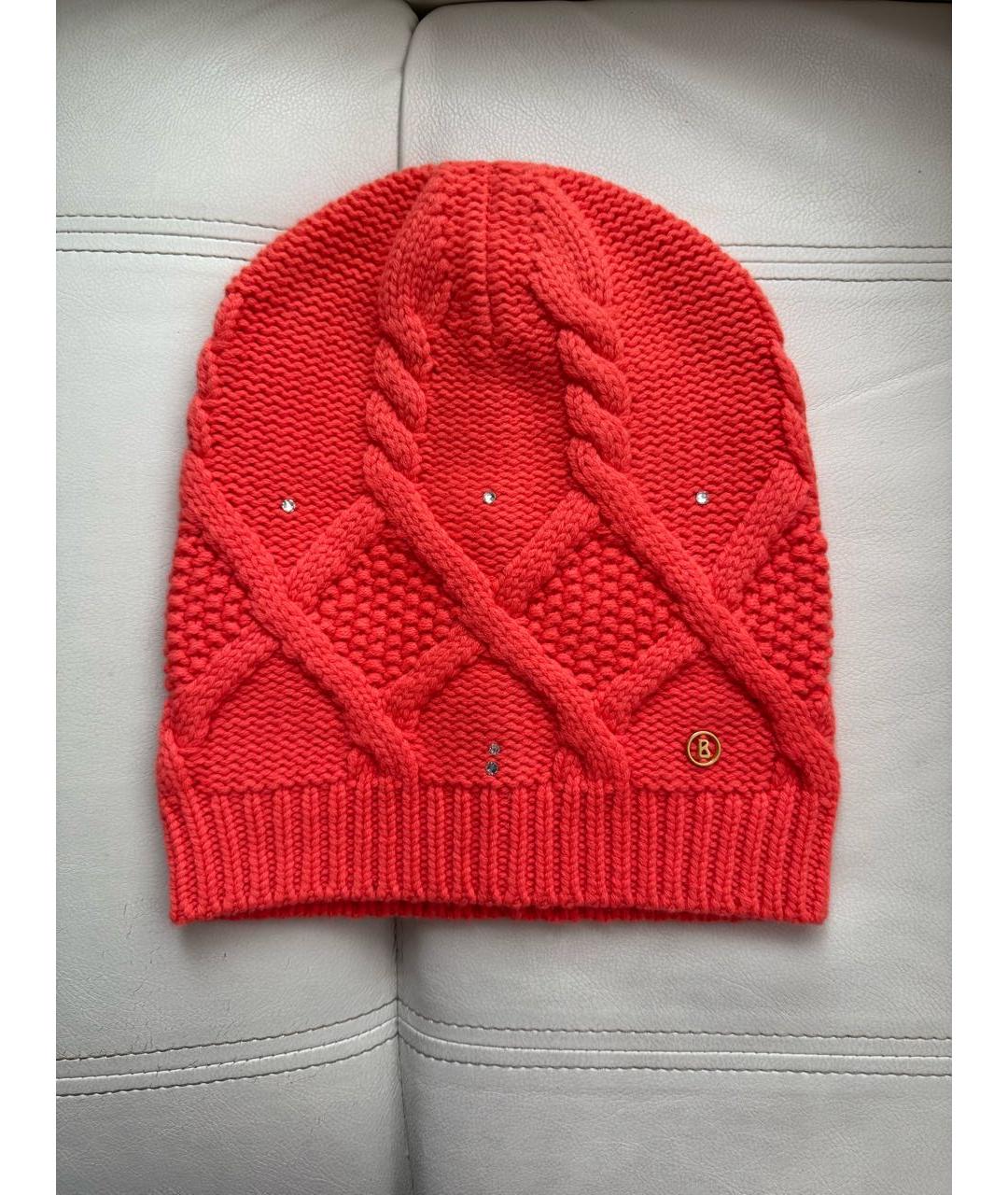 BOGNER Оранжевая кашемировая шапка, фото 7