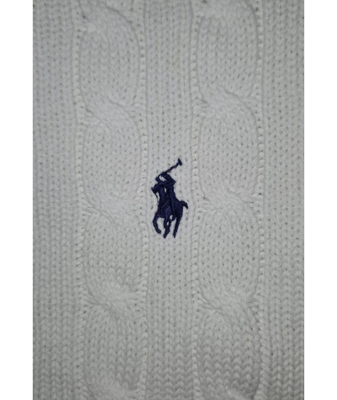 RALPH LAUREN Белый хлопковый джемпер / свитер, фото 4