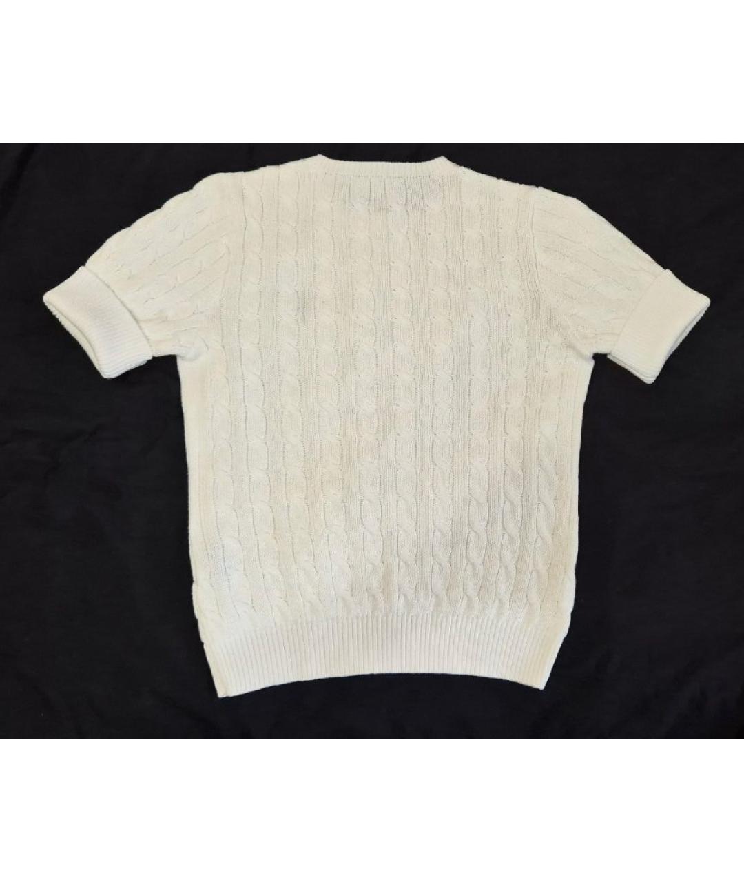 RALPH LAUREN Белый хлопковый джемпер / свитер, фото 2