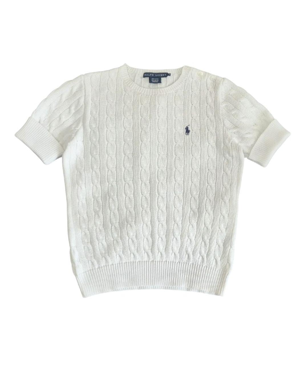 RALPH LAUREN Белый хлопковый джемпер / свитер, фото 10