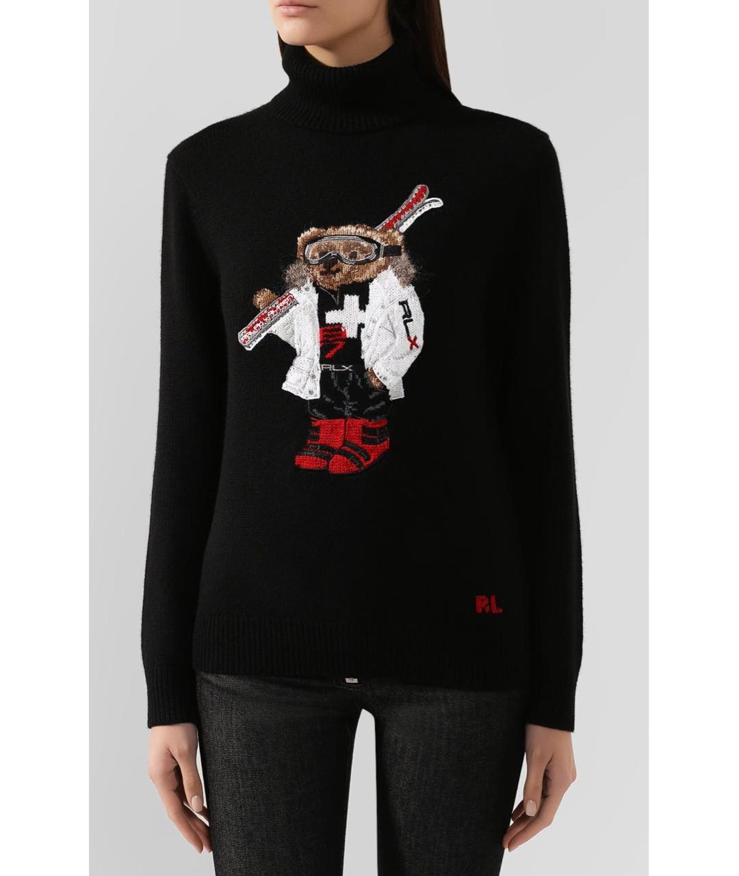 RALPH LAUREN Черный кашемировый джемпер / свитер, фото 3