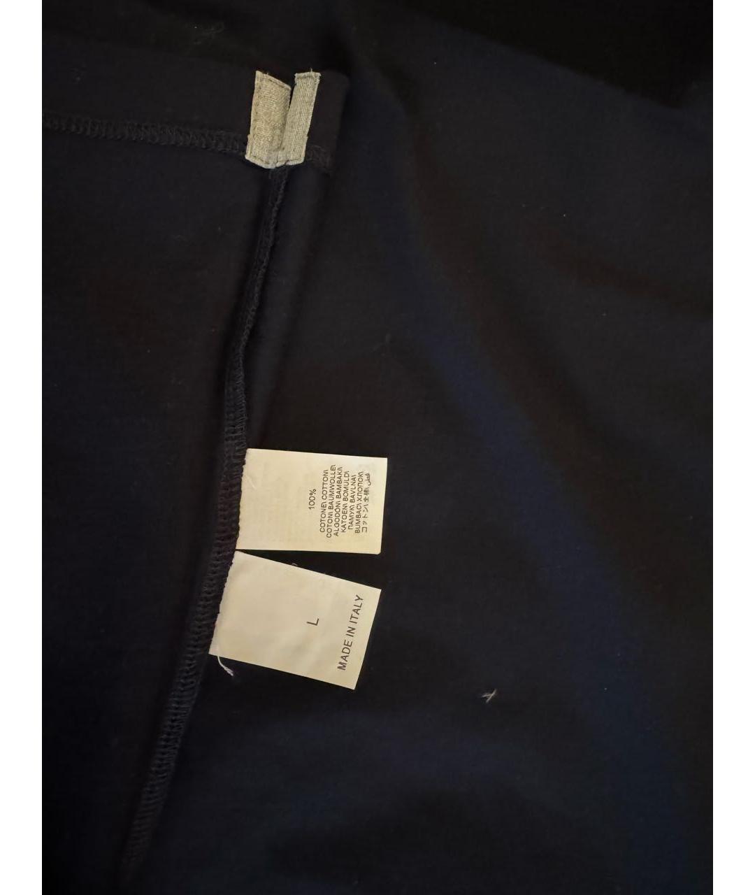 BRUNELLO CUCINELLI Синяя хлопковая футболка, фото 4