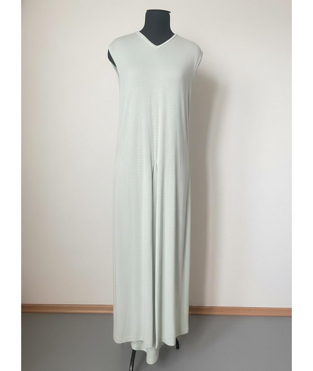 JIL SANDER Зеленые шерстяное повседневное платье, фото 8