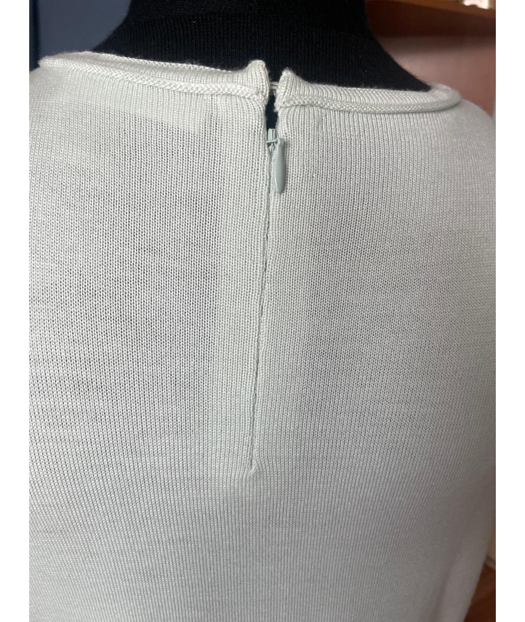 JIL SANDER Зеленые шерстяное повседневное платье, фото 3