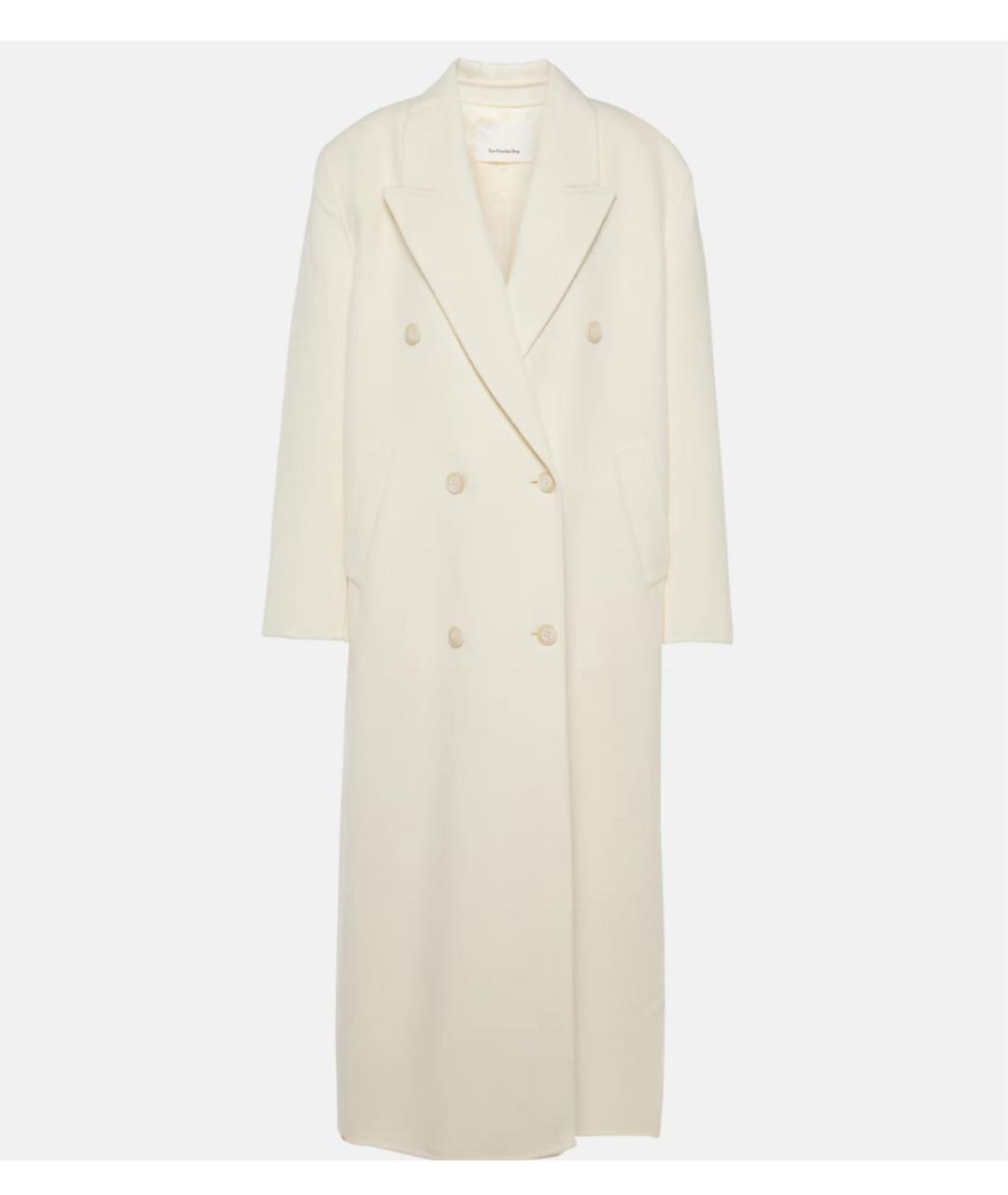 THE FRANKIE SHOP Белое шерстяное пальто, фото 5