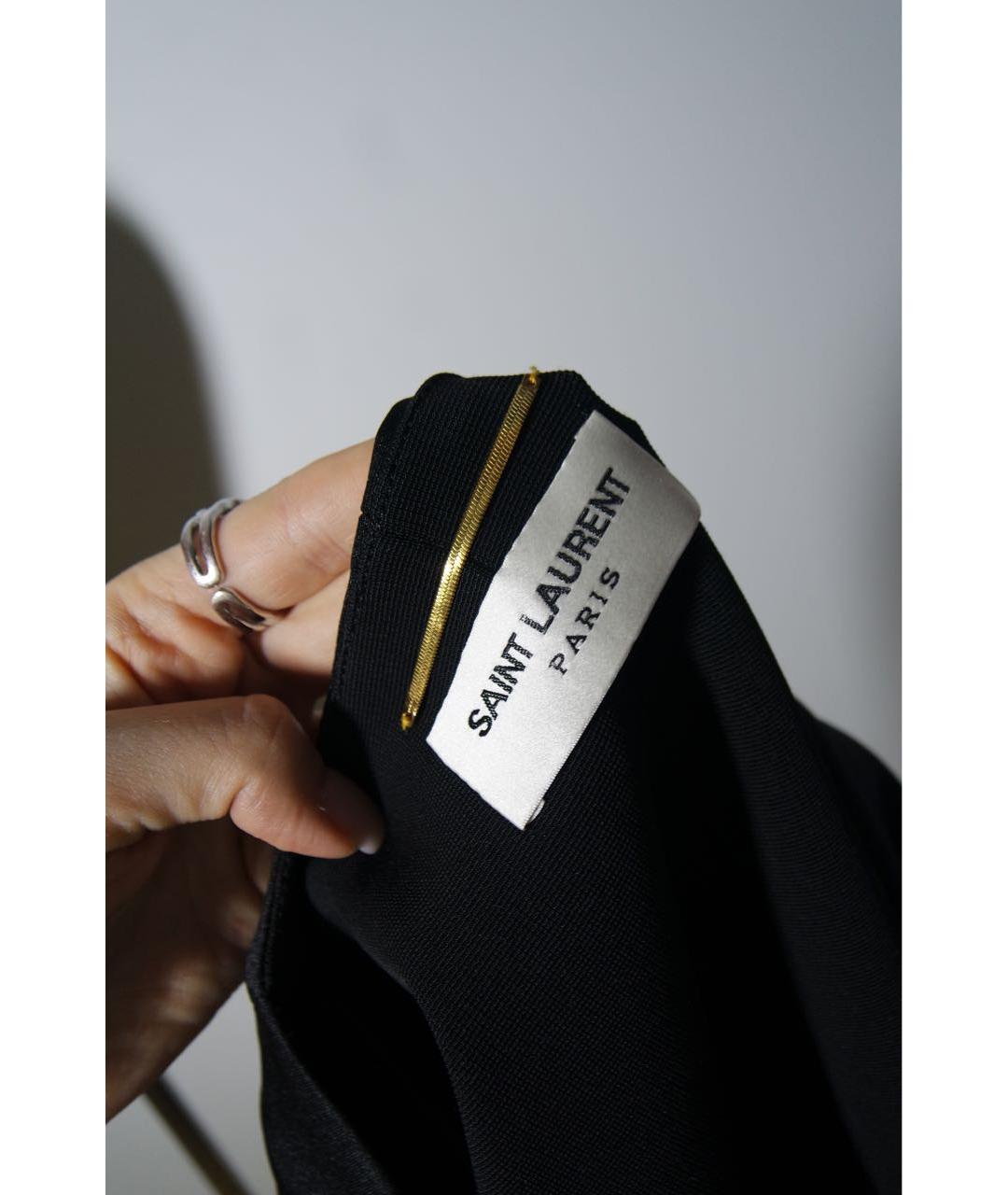 SAINT LAURENT Черный полиэстеровый комбинезон, фото 2