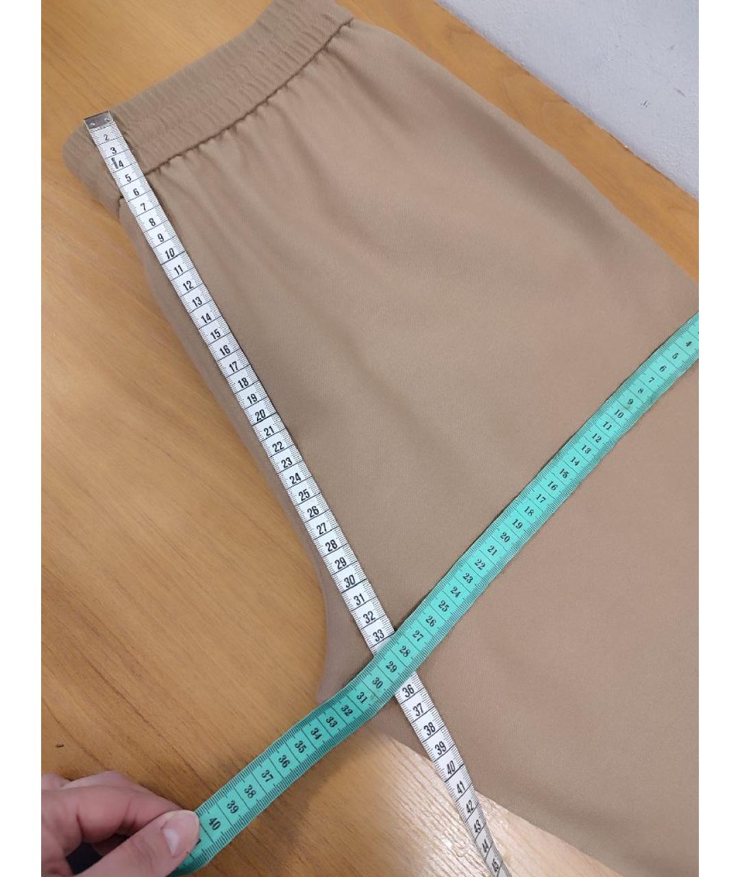 ESCADA Бежевые шерстяные прямые брюки, фото 7