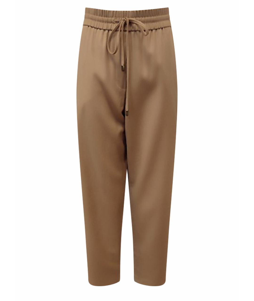 ESCADA Бежевые шерстяные прямые брюки, фото 1