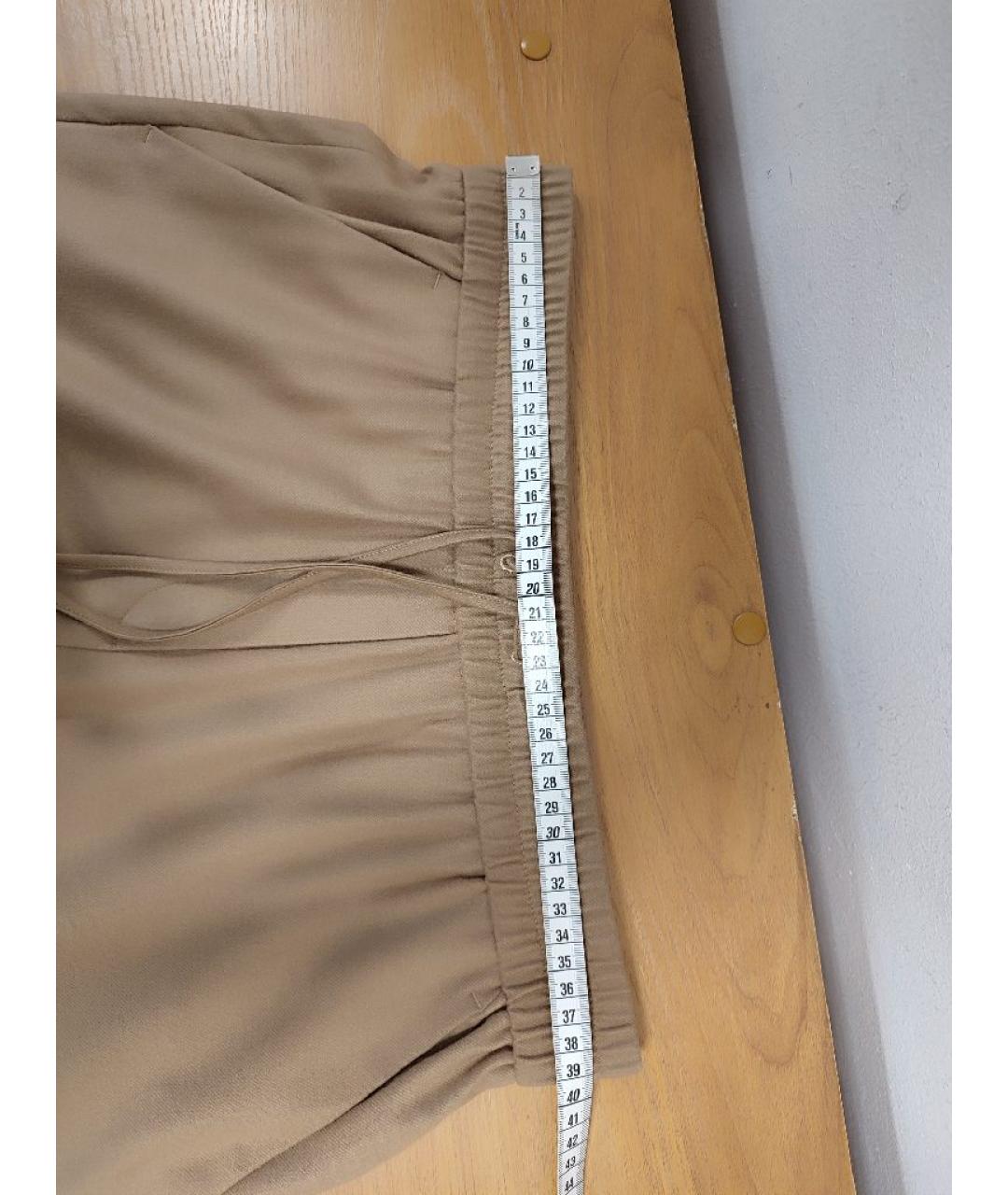 ESCADA Бежевые шерстяные прямые брюки, фото 6