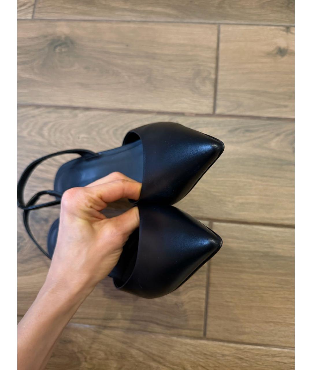 FENDI Черные кожаные туфли, фото 3