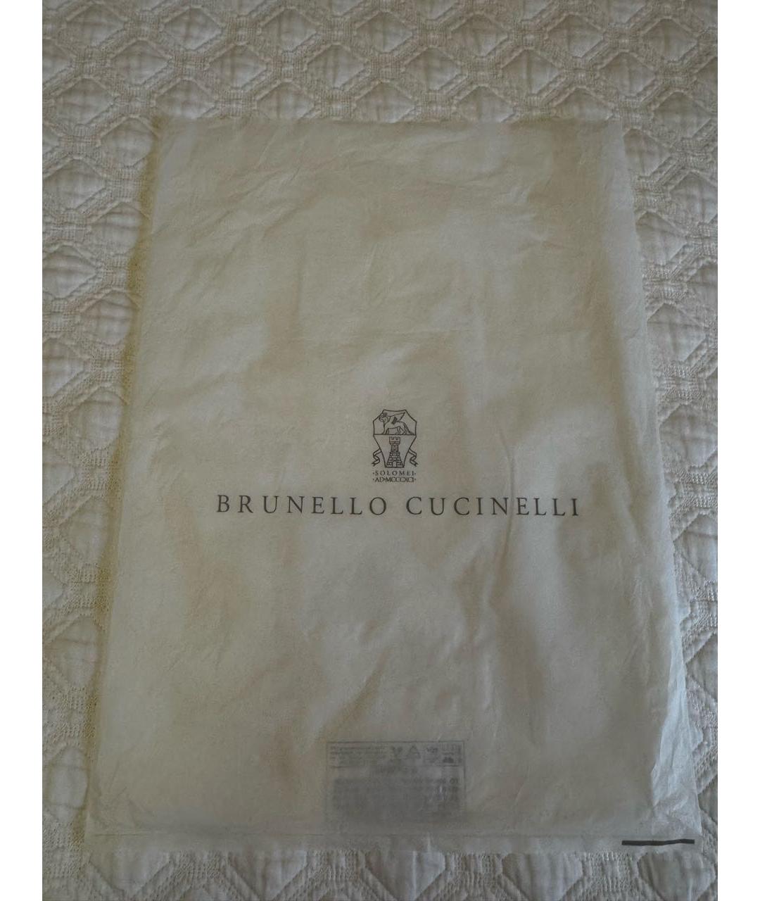 BRUNELLO CUCINELLI Темно-синяя хлопковая футболка, фото 5