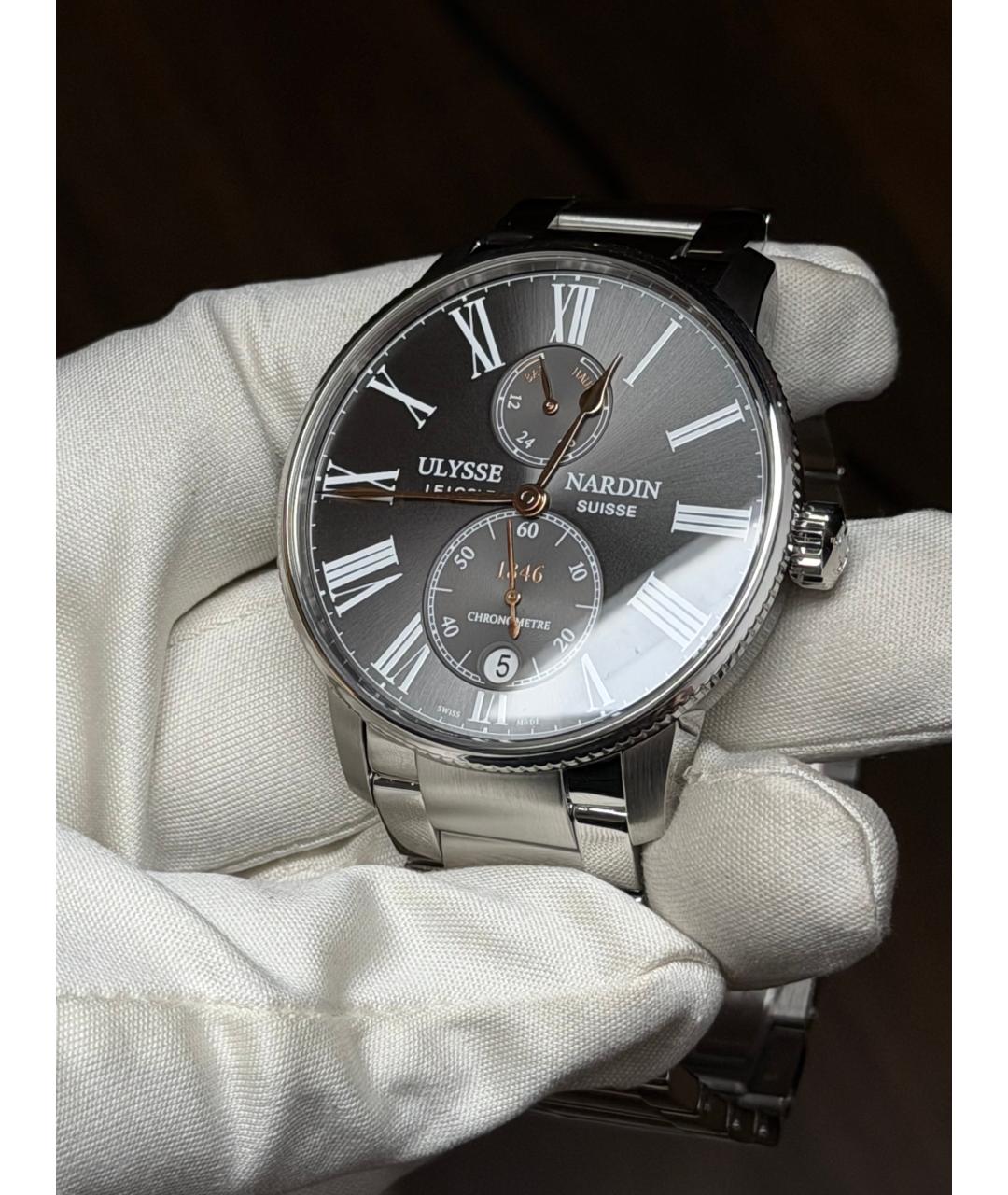 Ulysse Nardin Серые часы, фото 3