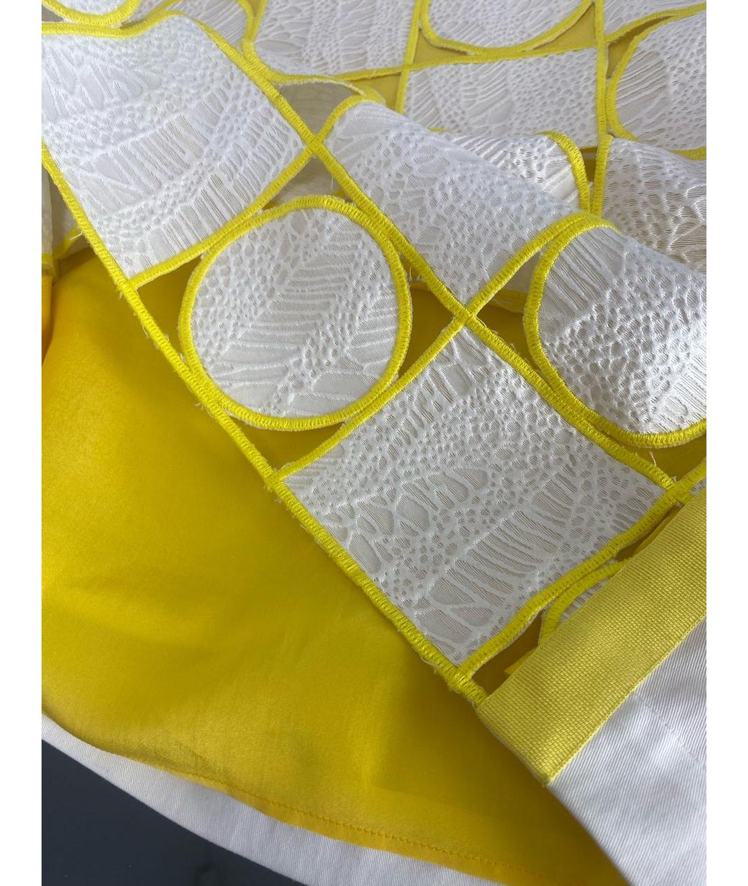 MANTU Желтое хлопко-эластановое платье, фото 4