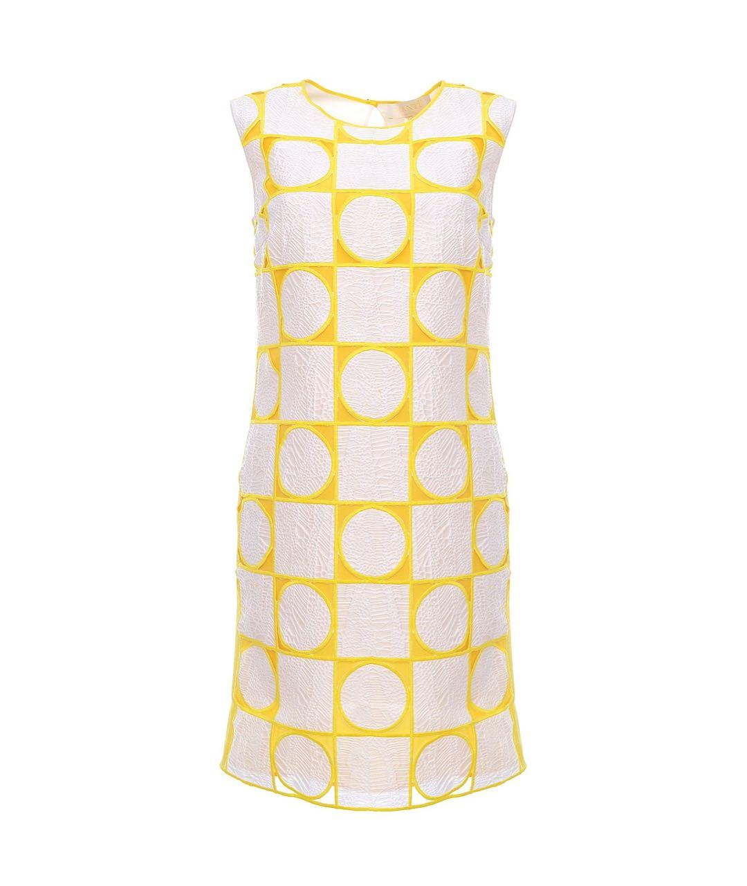 MANTU Желтое хлопко-эластановое платье, фото 9
