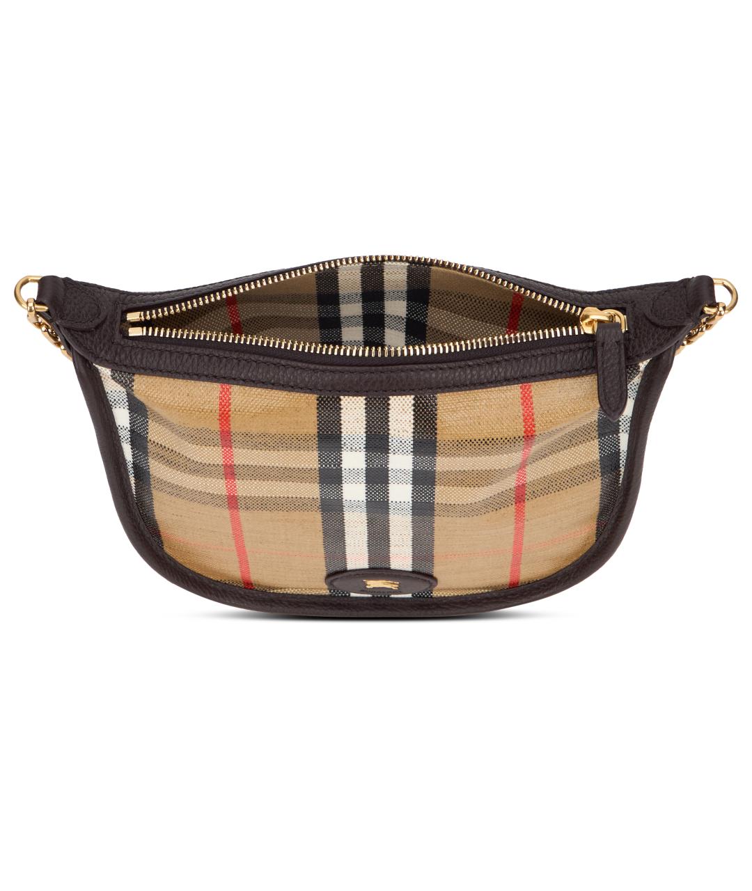 BURBERRY Бежевая хлопковая сумка через плечо, фото 5