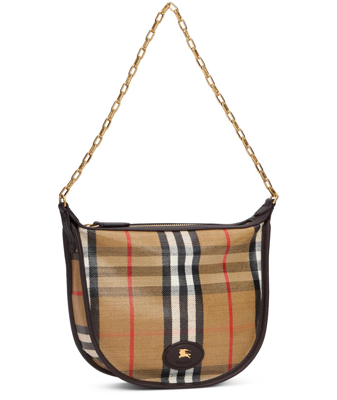 BURBERRY Бежевая хлопковая сумка через плечо, фото 3