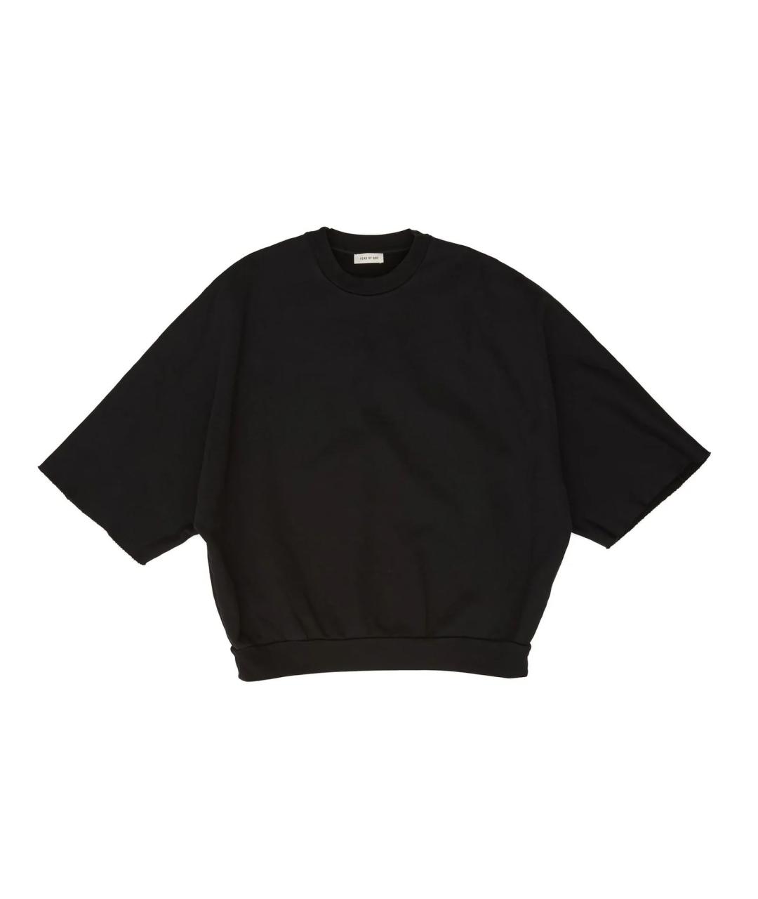 FEAR OF GOD Черная хлопковая футболка, фото 1