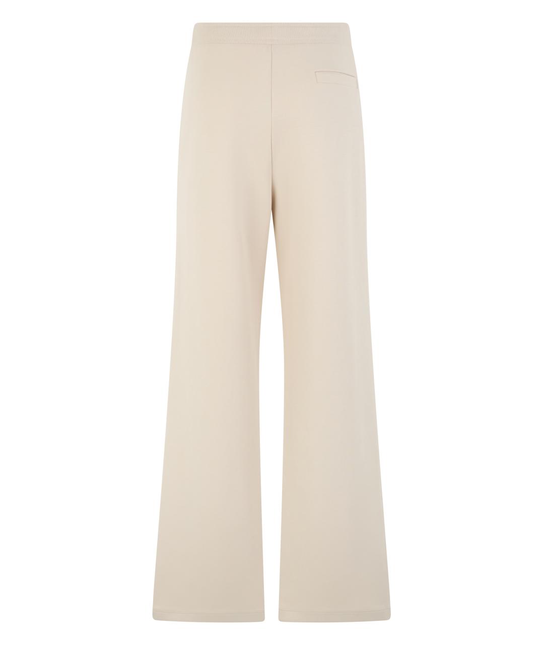 'S MAX MARA Бежевые хлопковые прямые брюки, фото 2