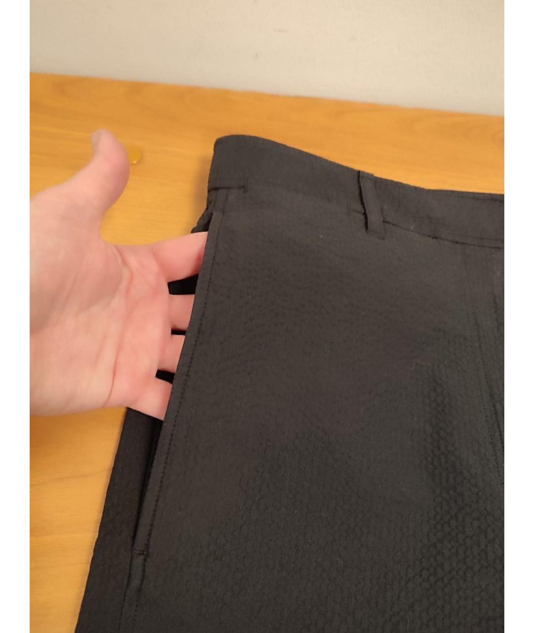 COS Черные хлопко-эластановые прямые брюки, фото 9