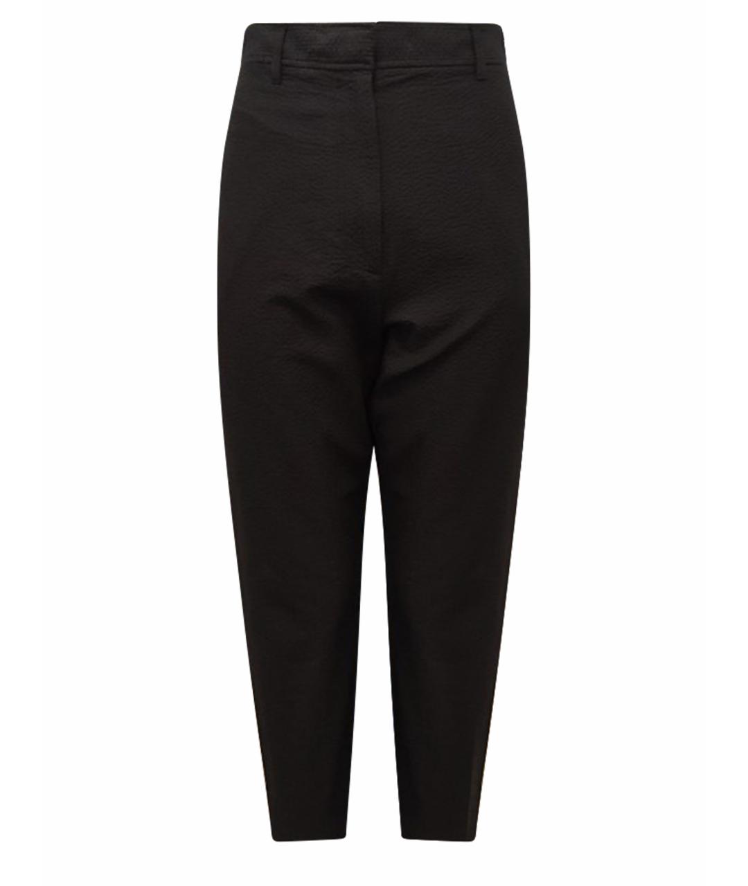 COS Черные хлопко-эластановые прямые брюки, фото 1