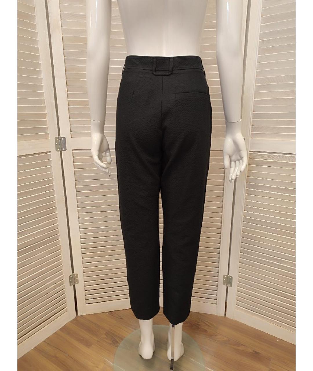 COS Черные хлопко-эластановые прямые брюки, фото 2
