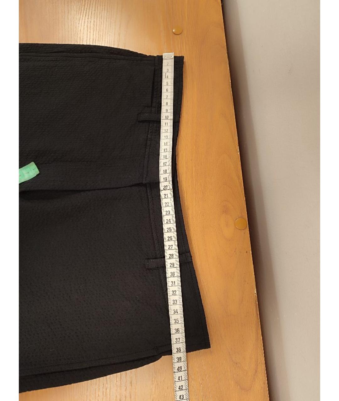 COS Черные хлопко-эластановые прямые брюки, фото 6