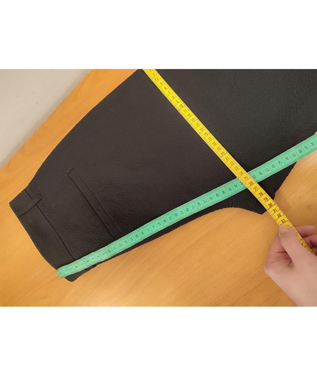 COS Черные хлопко-эластановые прямые брюки, фото 7