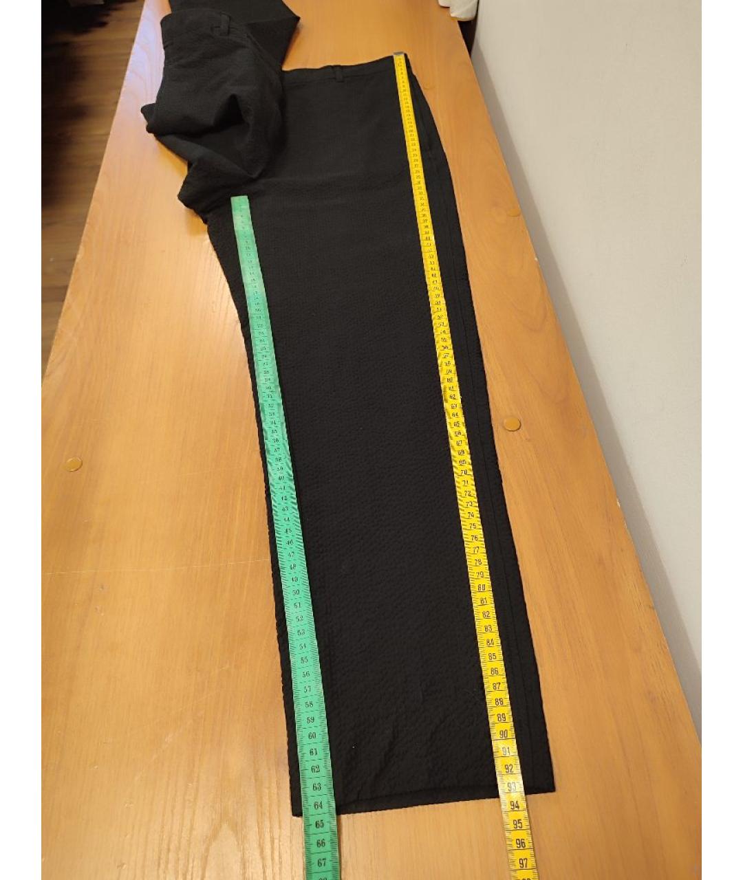 COS Черные хлопко-эластановые прямые брюки, фото 8