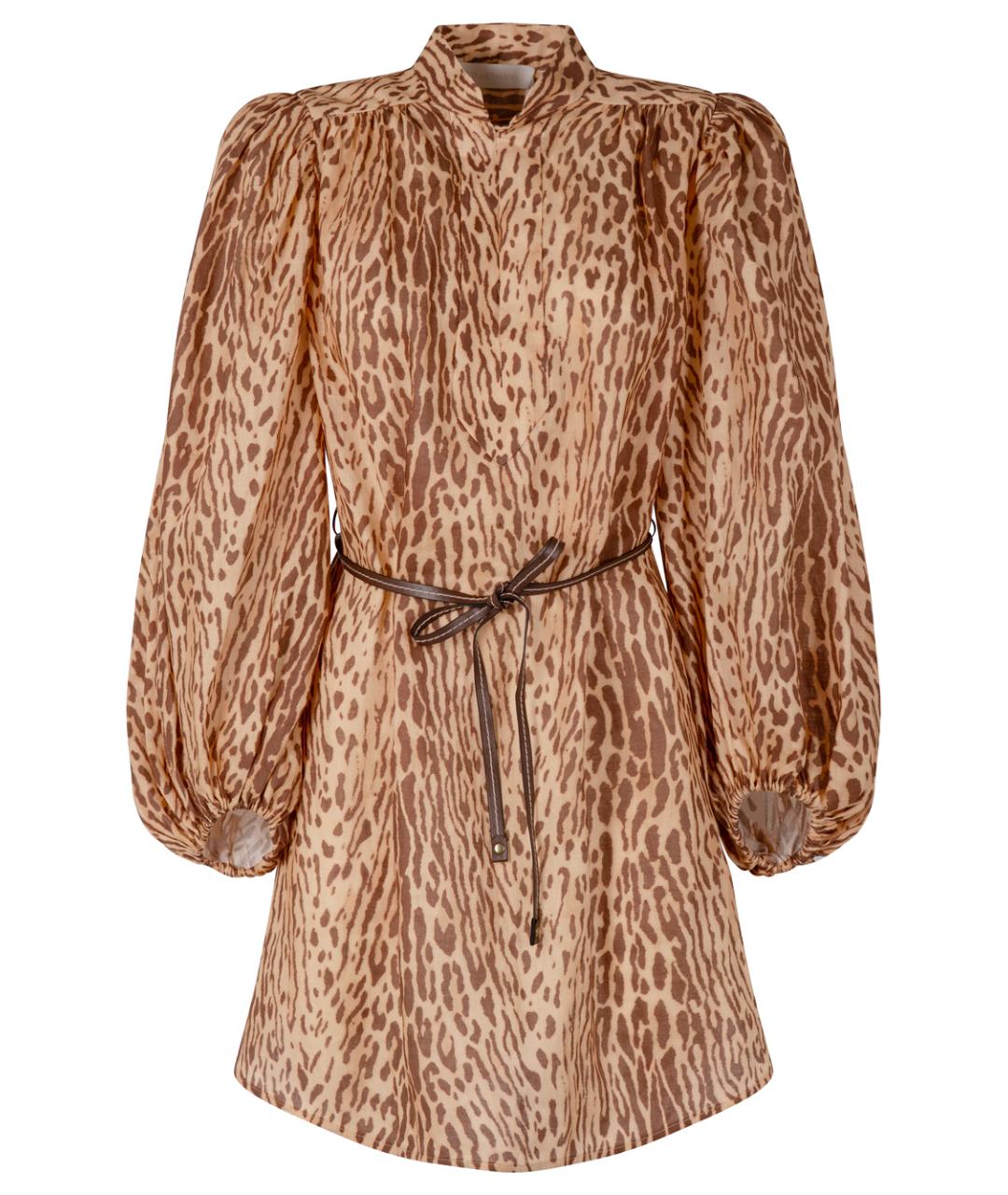 ZIMMERMANN Коричневое повседневное платье, фото 1