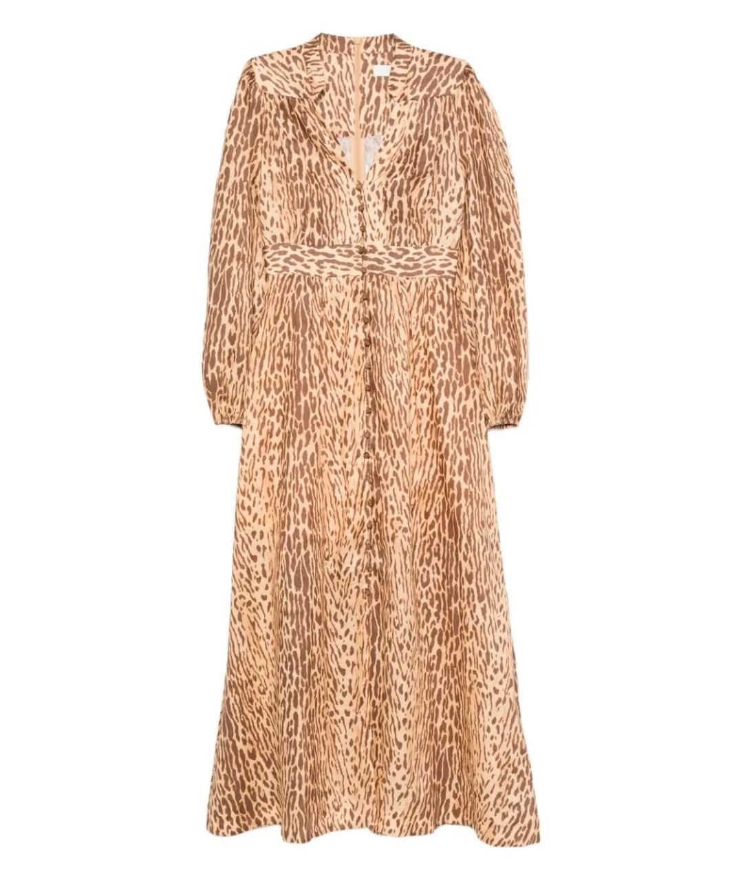 ZIMMERMANN Мульти льняное повседневное платье, фото 1