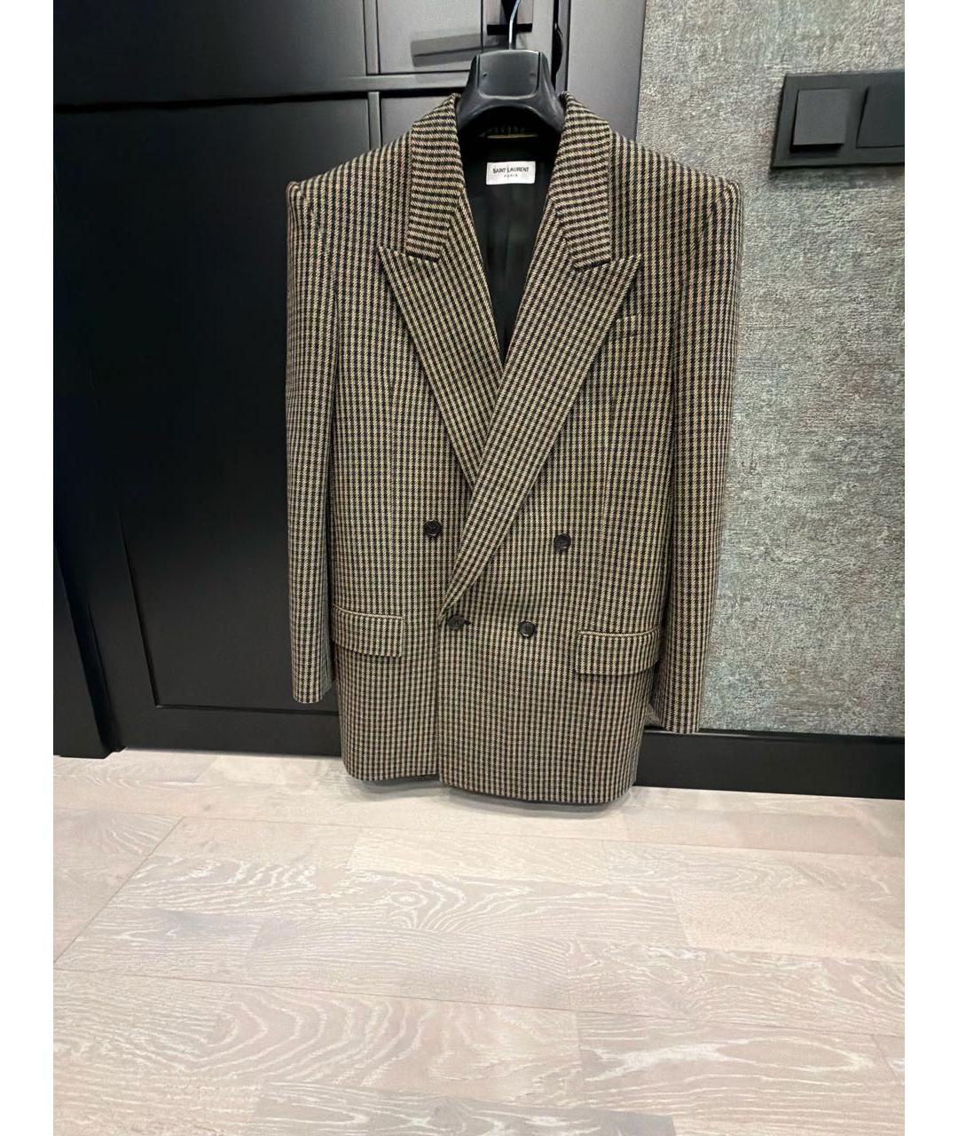SAINT LAURENT Мульти шерстяной жакет/пиджак, фото 5