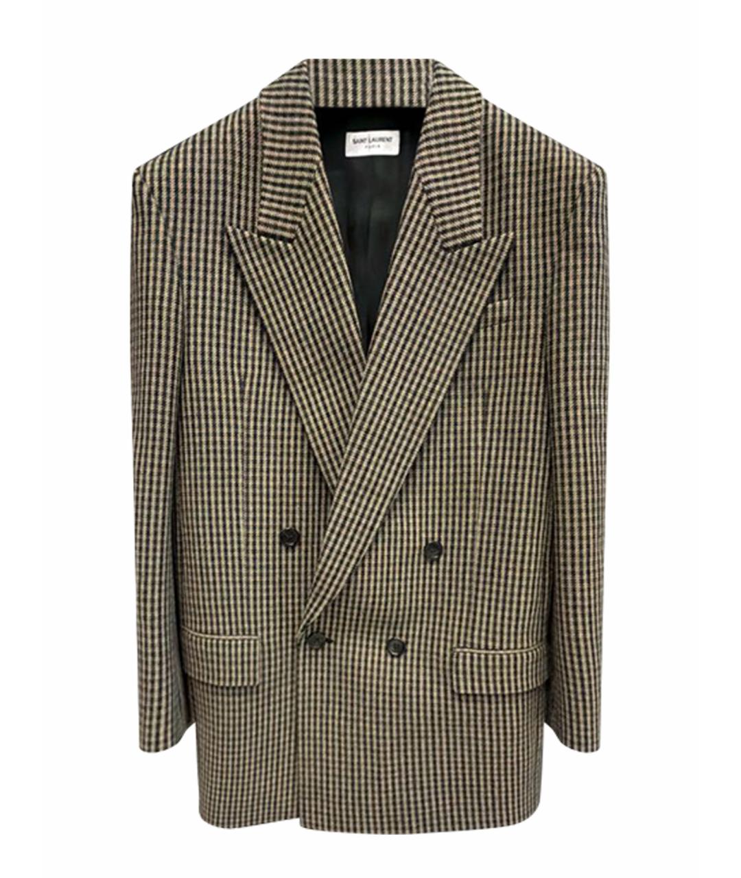 SAINT LAURENT Мульти шерстяной жакет/пиджак, фото 1