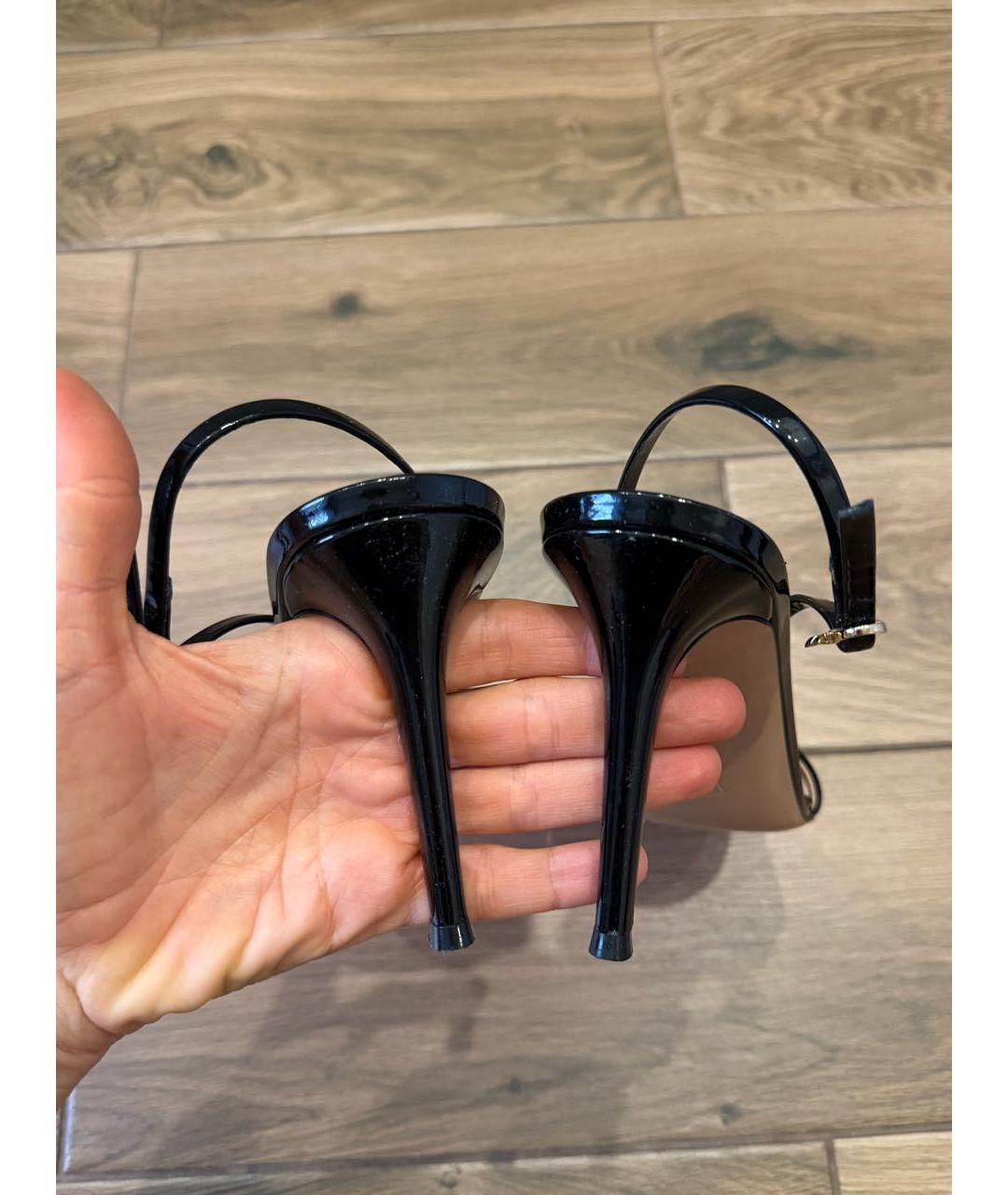 GIANVITO ROSSI Черные босоножки из лакированной кожи, фото 4