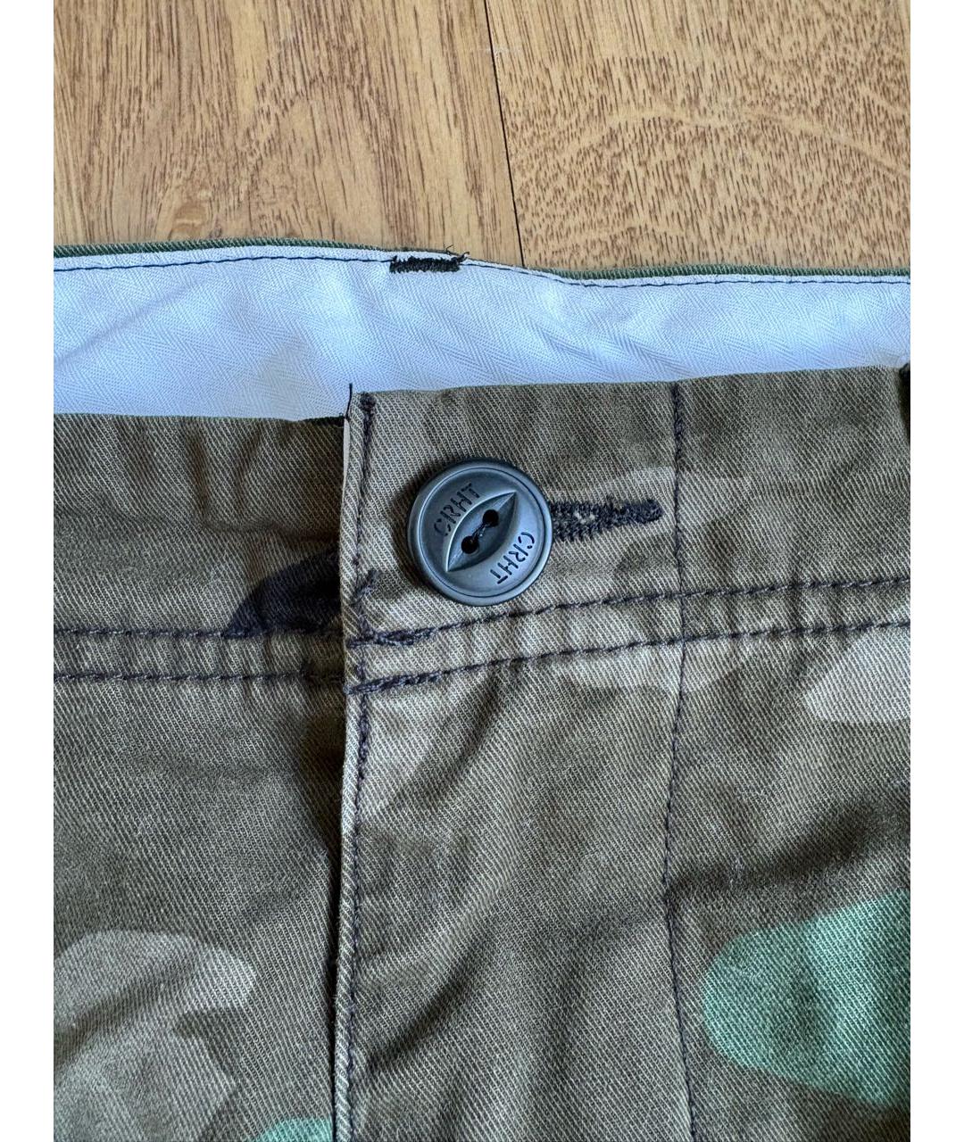 CARHARTT Хаки хлопковые прямые джинсы, фото 3