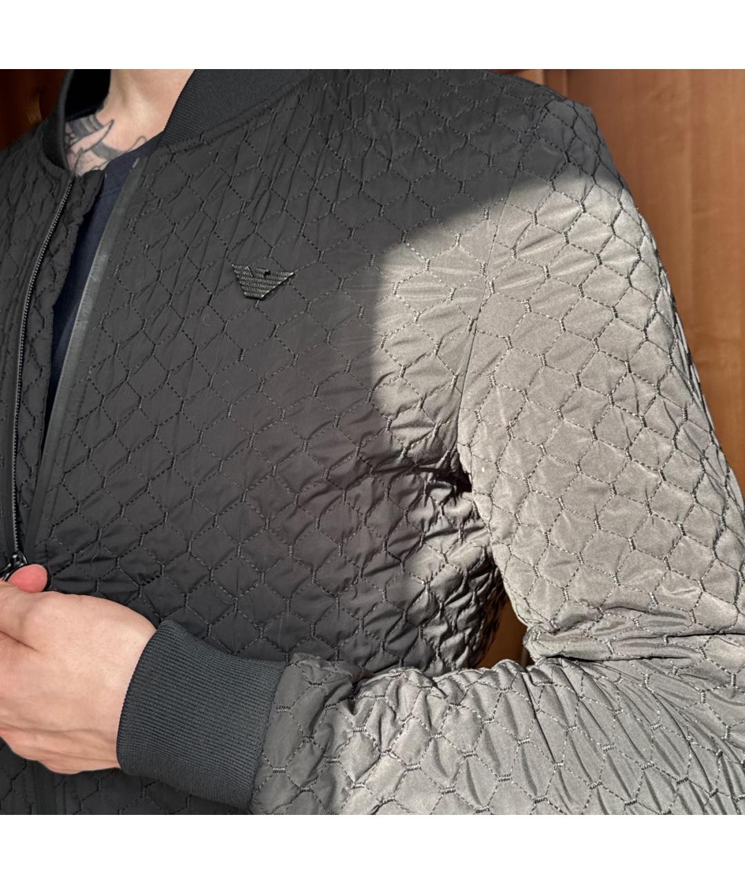 EMPORIO ARMANI Черная полиуретановая куртка, фото 4