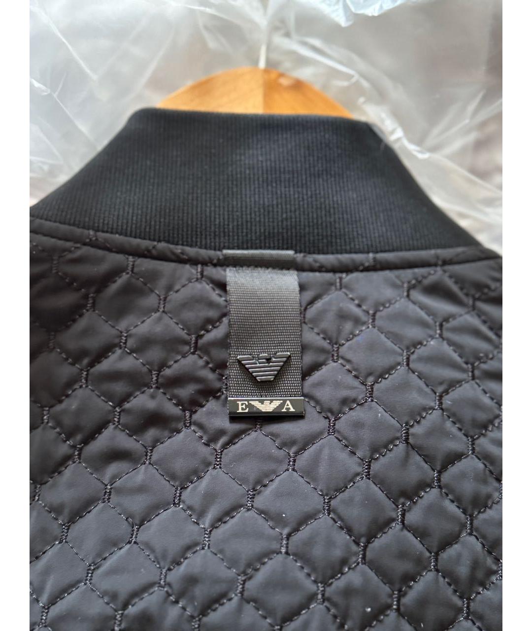 EMPORIO ARMANI Черная полиуретановая куртка, фото 3