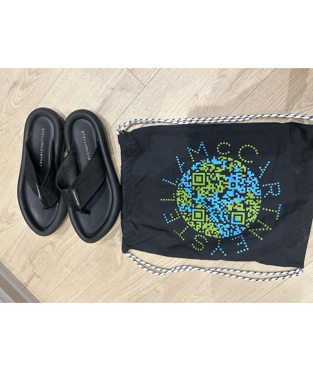 STELLA MCCARTNEY Черные шлепанцы, фото 4